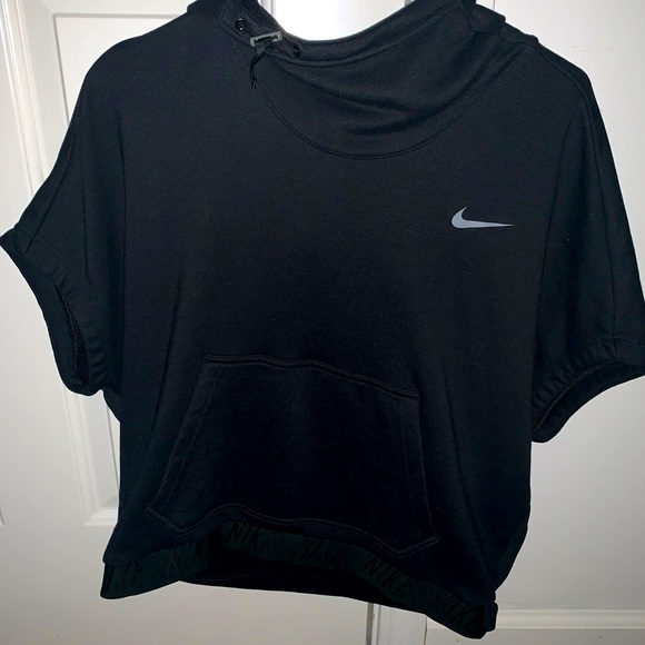 Nike Tops - Black short sleeve Nike hoodie. Never worn.
